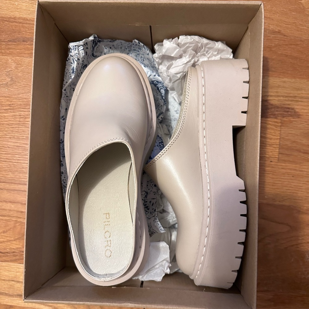 NWT/NIB Anthropologie Pilcro Platform Slip On Clogs Mules